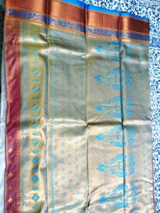 Blue & Gold Silk Saree