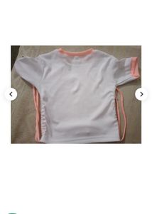 White & Pink Ringer Tee