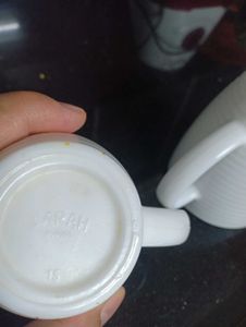 White Elegent Mugs(Unused)