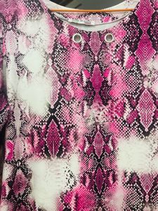 Pink Snake Print Top