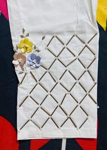 Hand Work White Pant