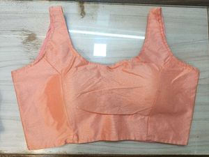 Peach Sleeveless Bollywood Blouse