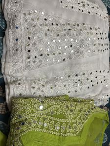 Lime Green Mirrorwork Kurta Set