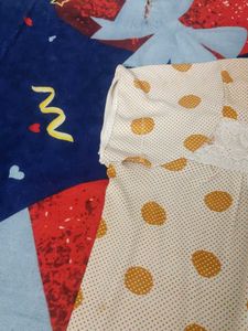 Cream Colour Polka Dots Nighty 🌉🌉
