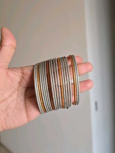 ZARA Metallic Bangles [Set of 3]