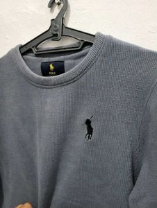 Polo Ralph Lauren Gray Waffle Knit Sweater