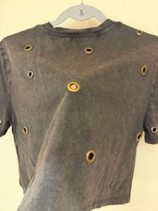 Edgy Grommet Crop Top