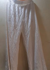 White Embroidered Palazzo🤍