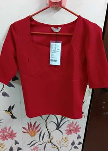 Small Size SAFFE brand Red Crop Top