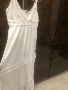 White Lace Trim Sundress