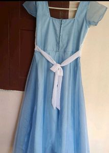 Elegant Blue &amp; White Dress