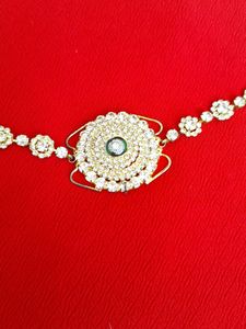 Sundar Kamarbandh Belt White And Gold