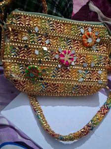 Embroidered Shoulder Bag