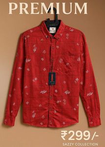 Red Printed Shirt