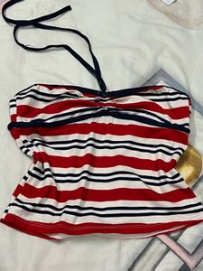 us polo striped tube top