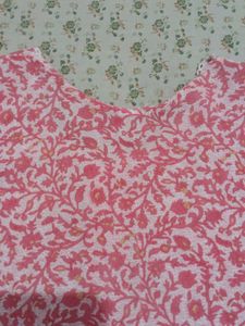 Pink Floral Print Tunic Top