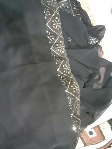 Black saree and stitch blouse with this newly sare