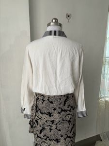 Vintage Striped Collar Blouse