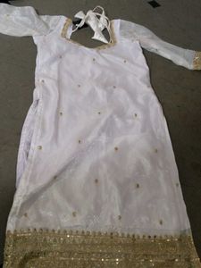 Elegant White &amp; Gold Blouse