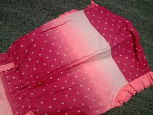 Cute Pink And Peach Polka Dot Romper