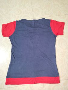 Red &amp; Blue Cotton Tshirt