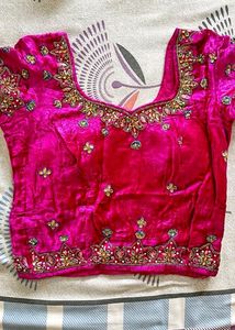 Handwork Heavy Saree For Wedding Reception