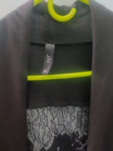 Elegant Black Lace Detail Shrug