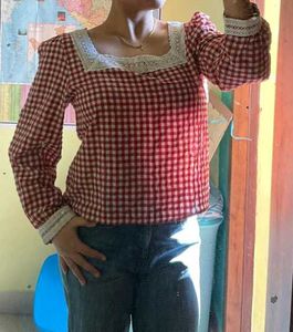 Red Gingham Top
