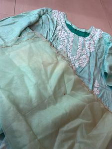 Kurti Set Pant Organza Dupatta