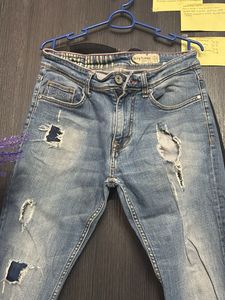 Damaged Blue Being Human Jeans