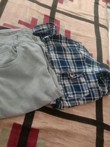 comfetable denim pant with front open shirt for gi