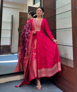 Elegant Pink Anarkali Kurta Set