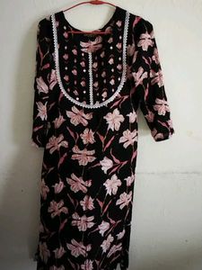 Flower Print Kurta Set