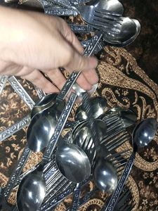 (New) Silverware Set (Pack Of 24)