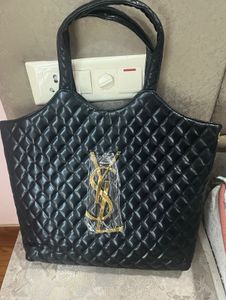 YSL Black Quilted Leather Tote- Premium Replic