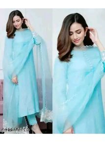 Light Blue Organza Suit