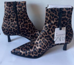Zara animal Print Ankle Boots