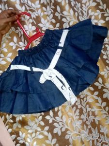 Cute Heart Print Baby Top &amp; Skirt