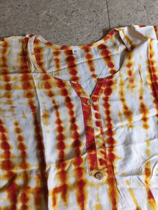 Tie-Dye Top &amp; Yellow Skirt Set