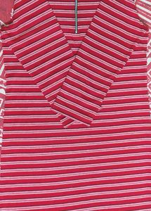 Red And White Striped Bodycon Dress.