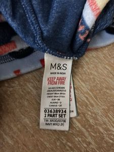 M&amp;S London Print Velour Pajama Set