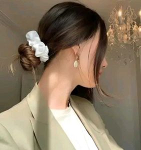 Pink Satin Scrunchies (Set of 10)