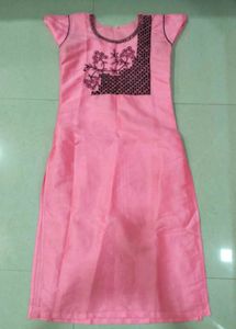 Pink Embroidered Kurti