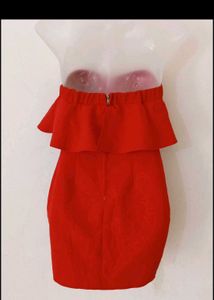 HOT RED RUFFLE BODYCON
