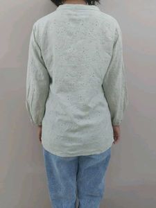 Mint Green Embroidered Top
