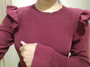 RED H&amp;M FORMAL TOP