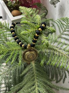 Handmade Black &amp; Gold Statement Necklace