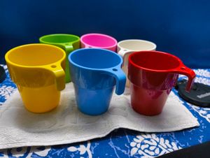 Rainbow Cups: Set Of 6 Melamine Cups