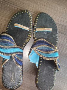 Embroidered Flat Sandals