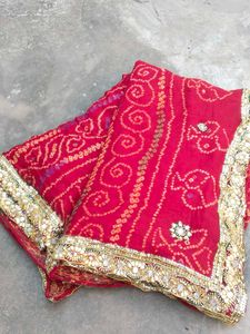 😍Ojariya Work Bandhej Saree❤️